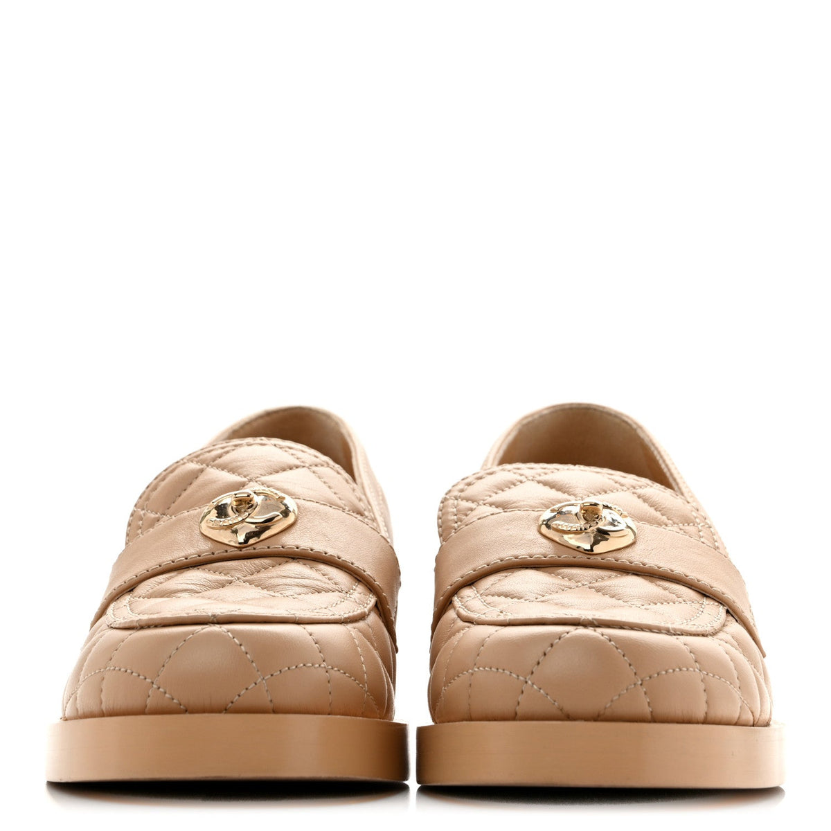 Chanel - Lambskin Quilted CC Heart Loafers