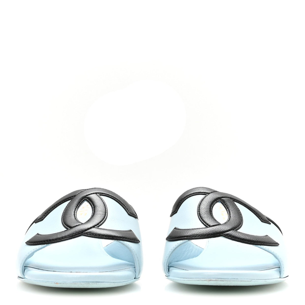 Chanel - Lambskin CC Cutout Mules
