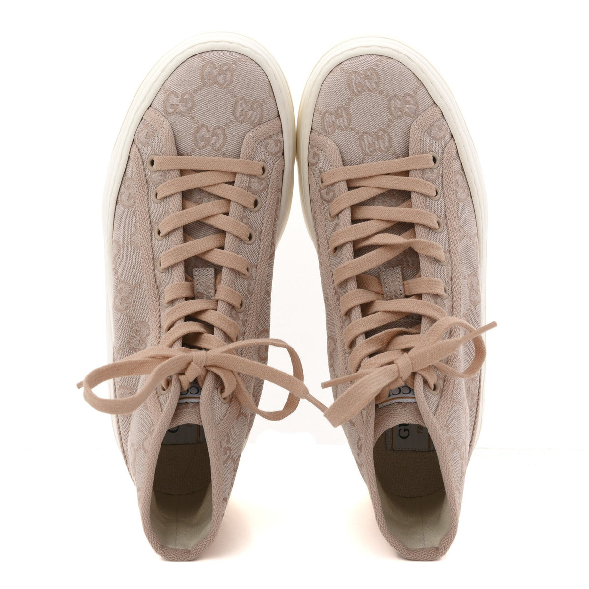 Gucci - New Canvas GG Monogram Tennis 1977 High Top 55mm Platform Sneakers