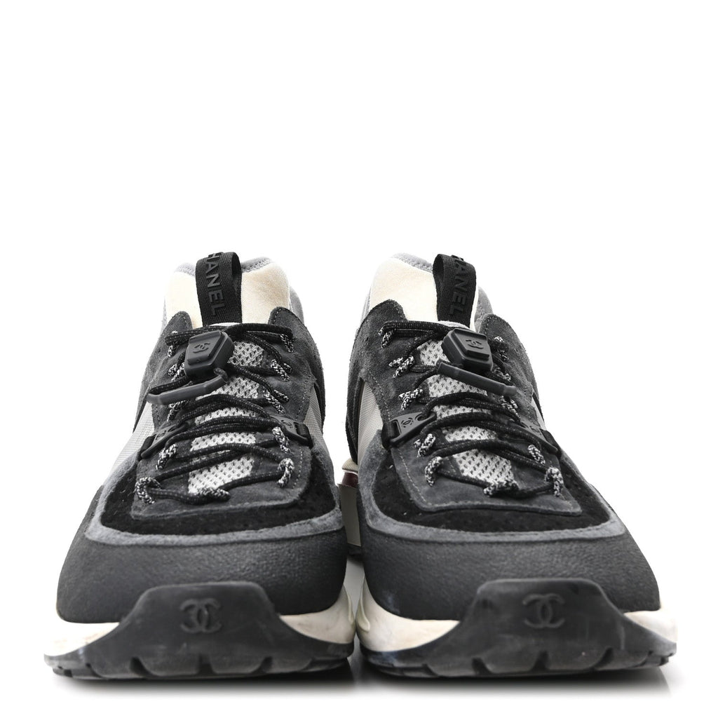 Chanel - Fabric Suede Calfskin Mesh CC Sneakers