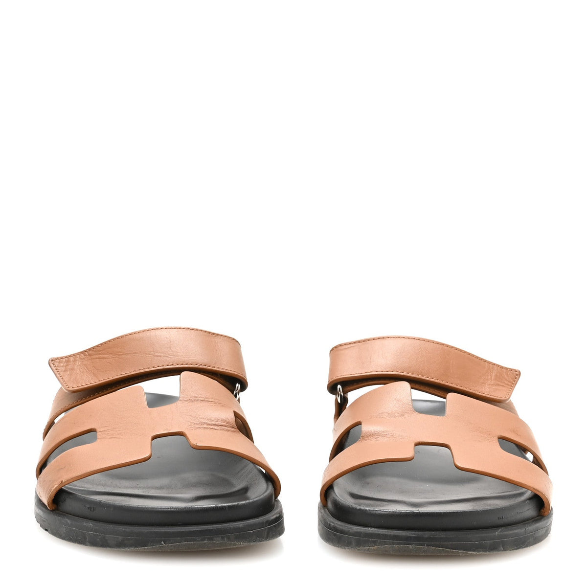 Hermès - Calfskin Embroidered Chypre Sandals