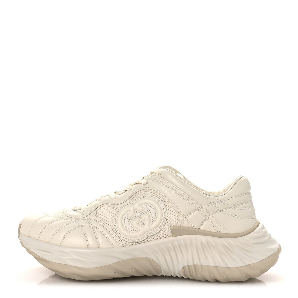 Gucci - New Nappa Sombre Interlocking G Ripple Platform Sneakers 9.5 Off White