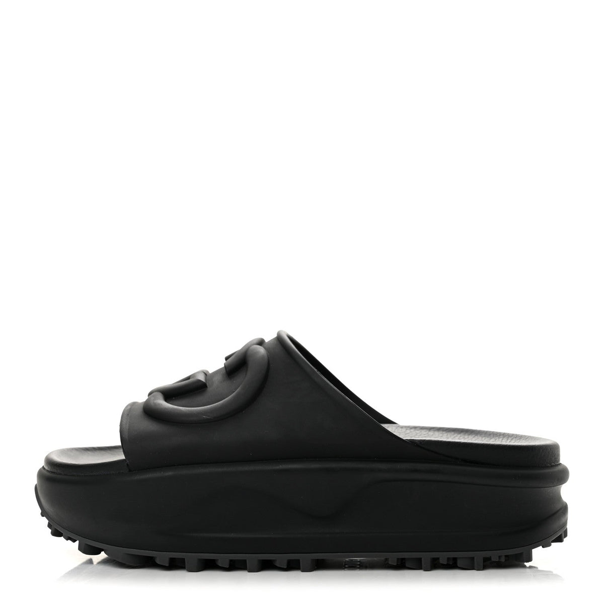 Gucci - Soft Rubber Interlocking G Platform 42mm Slide Sandals