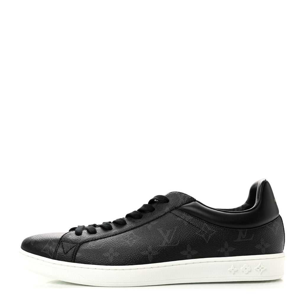 Louis Vuitton - Calfskin Monogram Eclipse Luxembourg Sneakers 10 Black