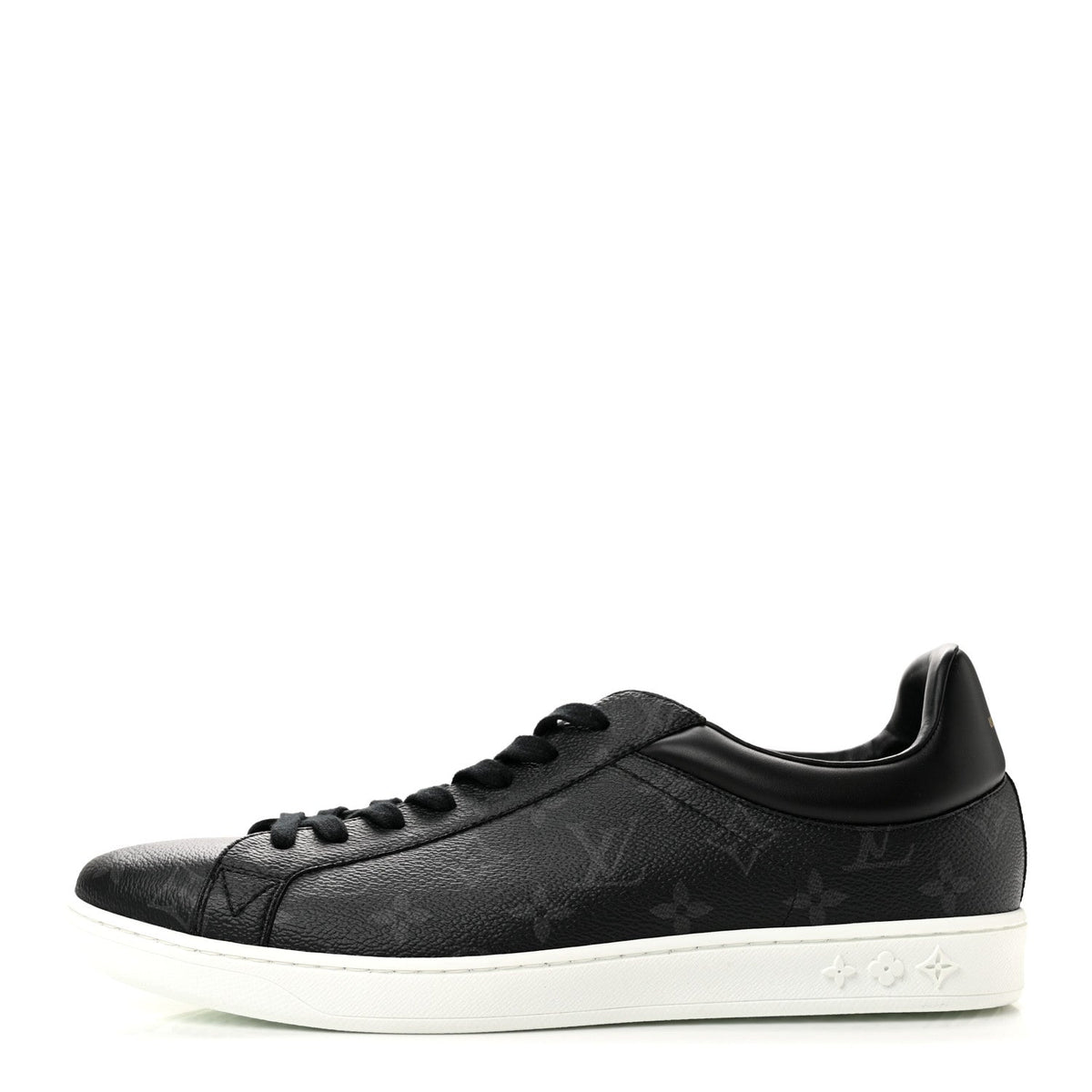 Louis Vuitton - Calfskin Monogram Eclipse Luxembourg Sneakers 10 Black