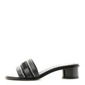 Dior - Calfksin Pearl Embroidered Dway 35mm Slide Sandals